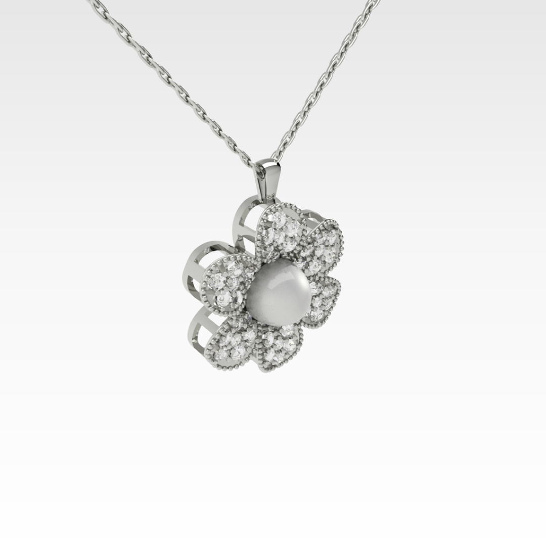 Diamonds Petal Pendant