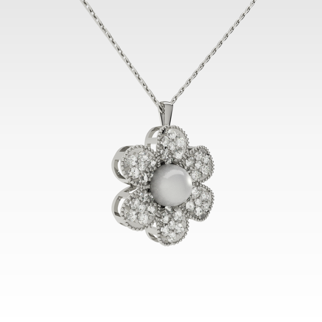 Diamonds Petal Pendant
